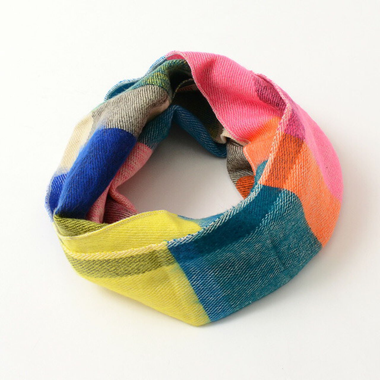 Multi-Coloured Checked Snood,, large image number 8