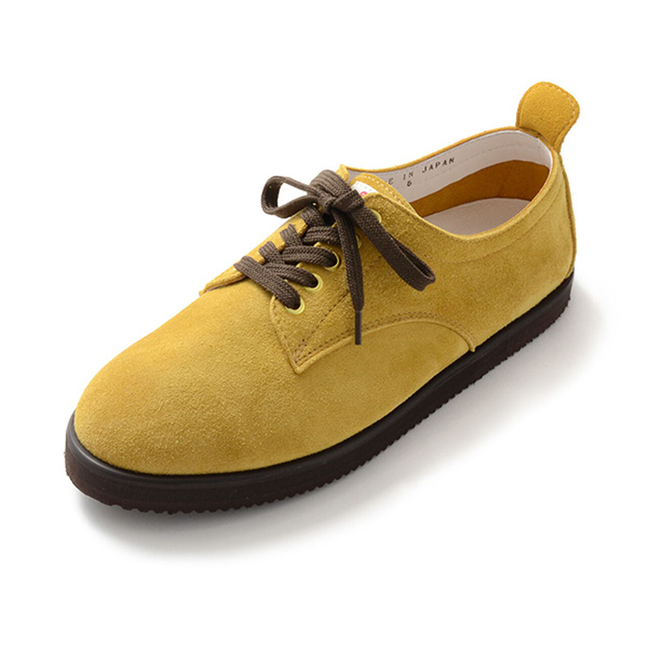 Riesel / Suede Leather Shoes,Mustard, large image number 0