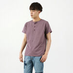 Special Order LW Processed Henry Neck T-Shirt,Purple, swatch