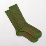 R1324 Raindrop crew socks,Green, swatch
