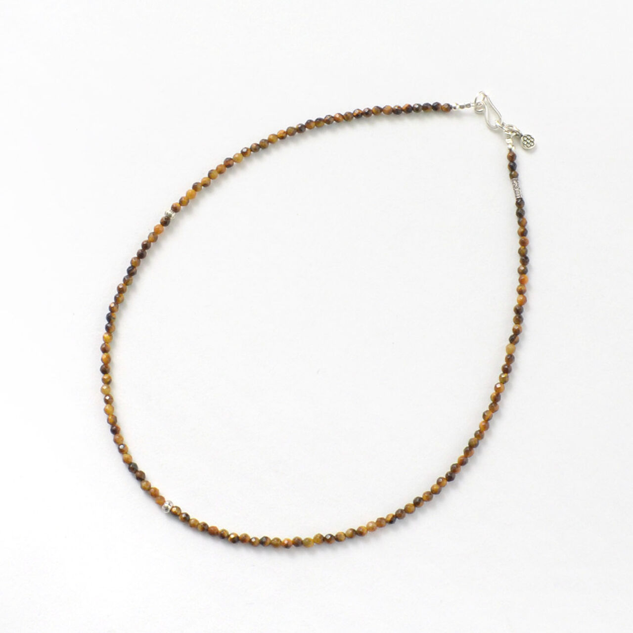 Tiger Eye 3mm Cut Bead Necklace,, large image number 0