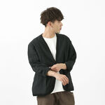 French Linen One Button Cardigan,Black, swatch