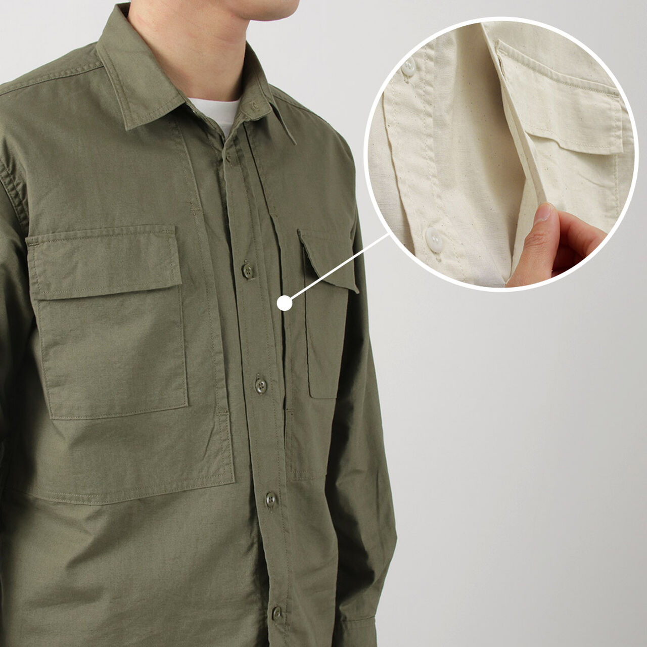 F3498 Long sleeve field shirt,, large image number 8