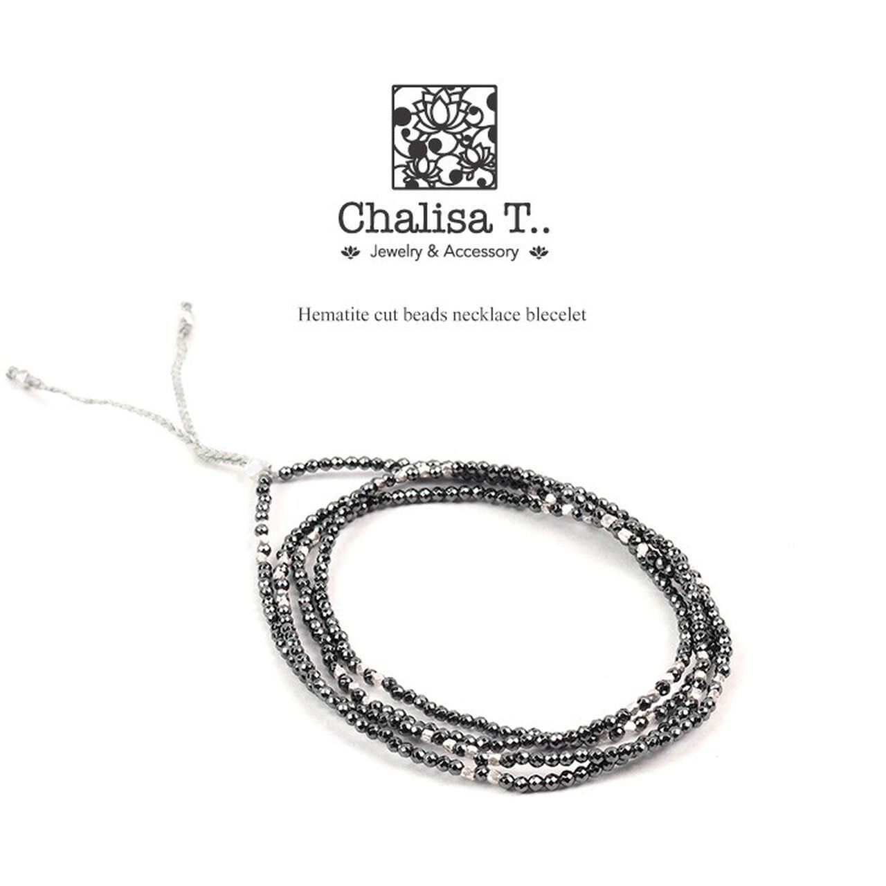 Hematite 2mm Cut Beads 2 Way Accessory Necklace/Bracelet,, large image number 1