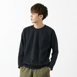 Cotton Jersey Long Sleeve Pocket Pullover,Navy, swatch