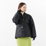 Quilted jacket,Black, swatch