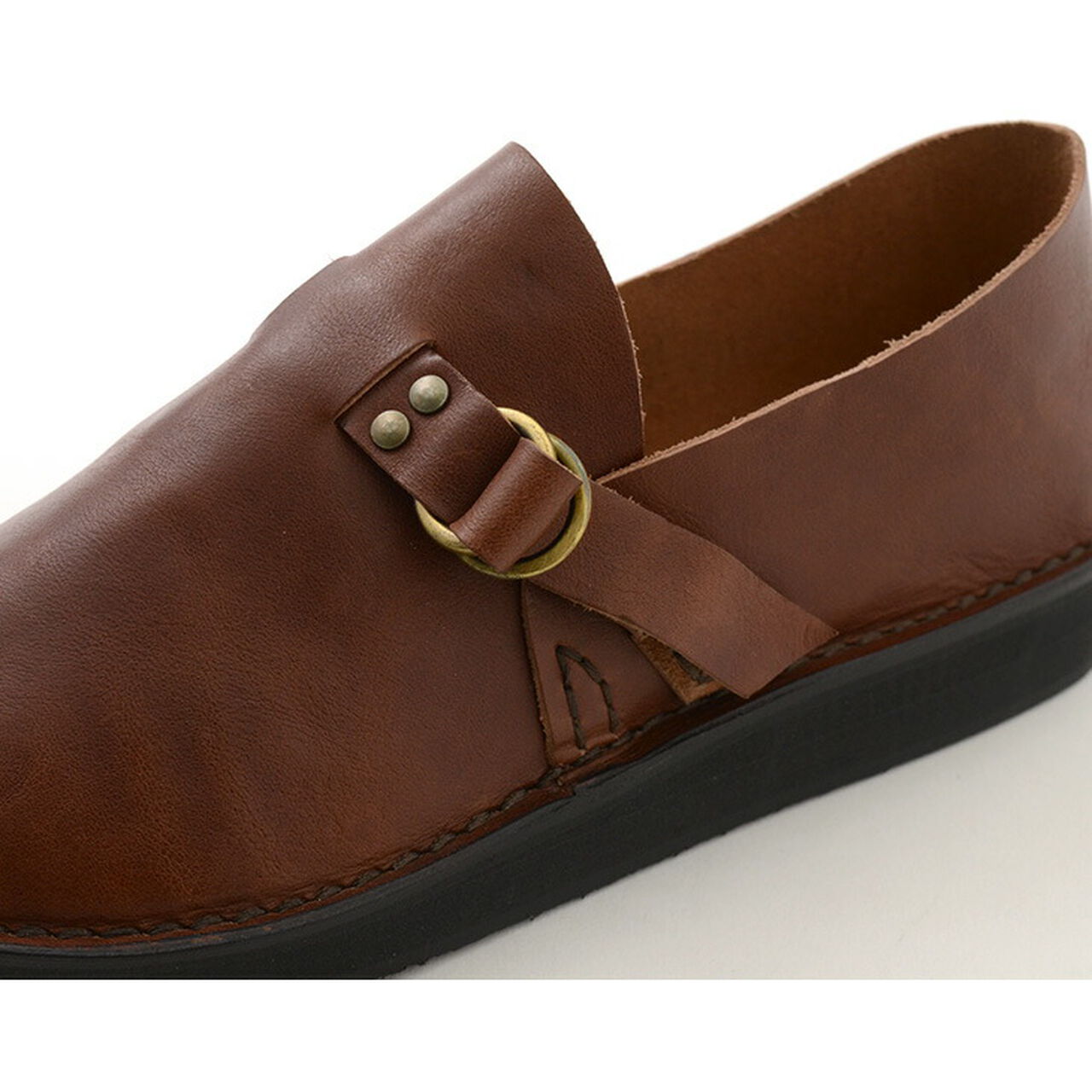 Leather slip-on with double ring buckle,, large image number 4