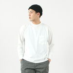 BACCALA Relaxed Fit Crew Neck Long Sleeve Pocket T-Shirt,White, swatch