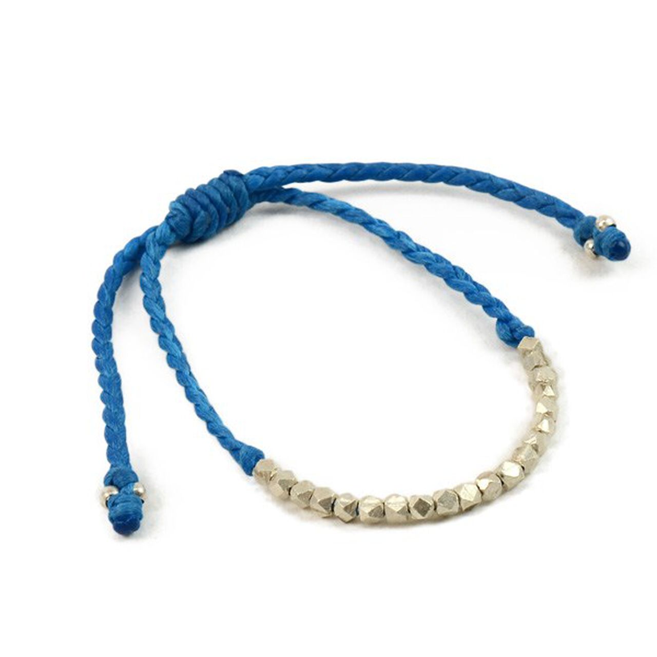 Karen Silver Beaded Wax Cord Bracelet,Turquoise, large image number 0
