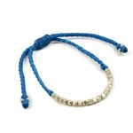 Karen Silver Beaded Wax Cord Bracelet,Turquoise, swatch