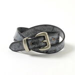 Bridle leather roller buckle belt 30mm,Black, swatch