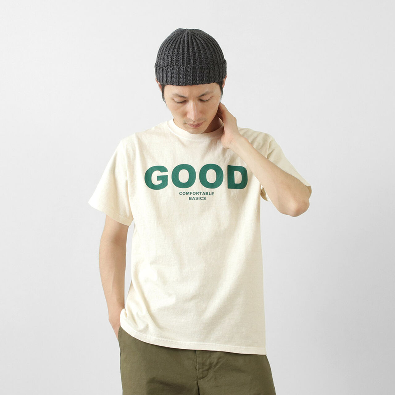 Colour Special Order  Good On Logo Short Sleeve T-Shirt,P-Natural_Green, large image number 0