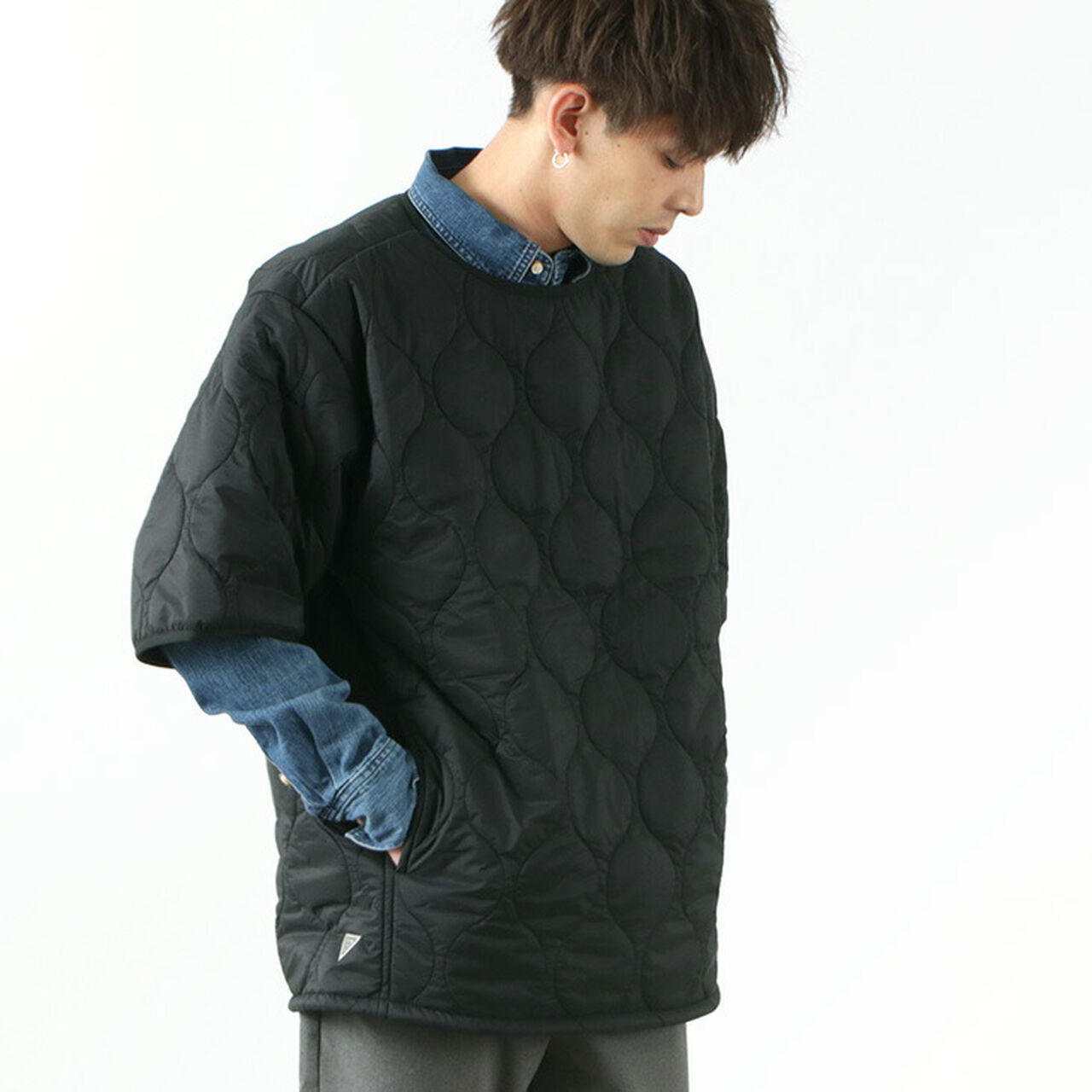 Military Quilted Feel Good Shell Tee Jacket,, large image number 3