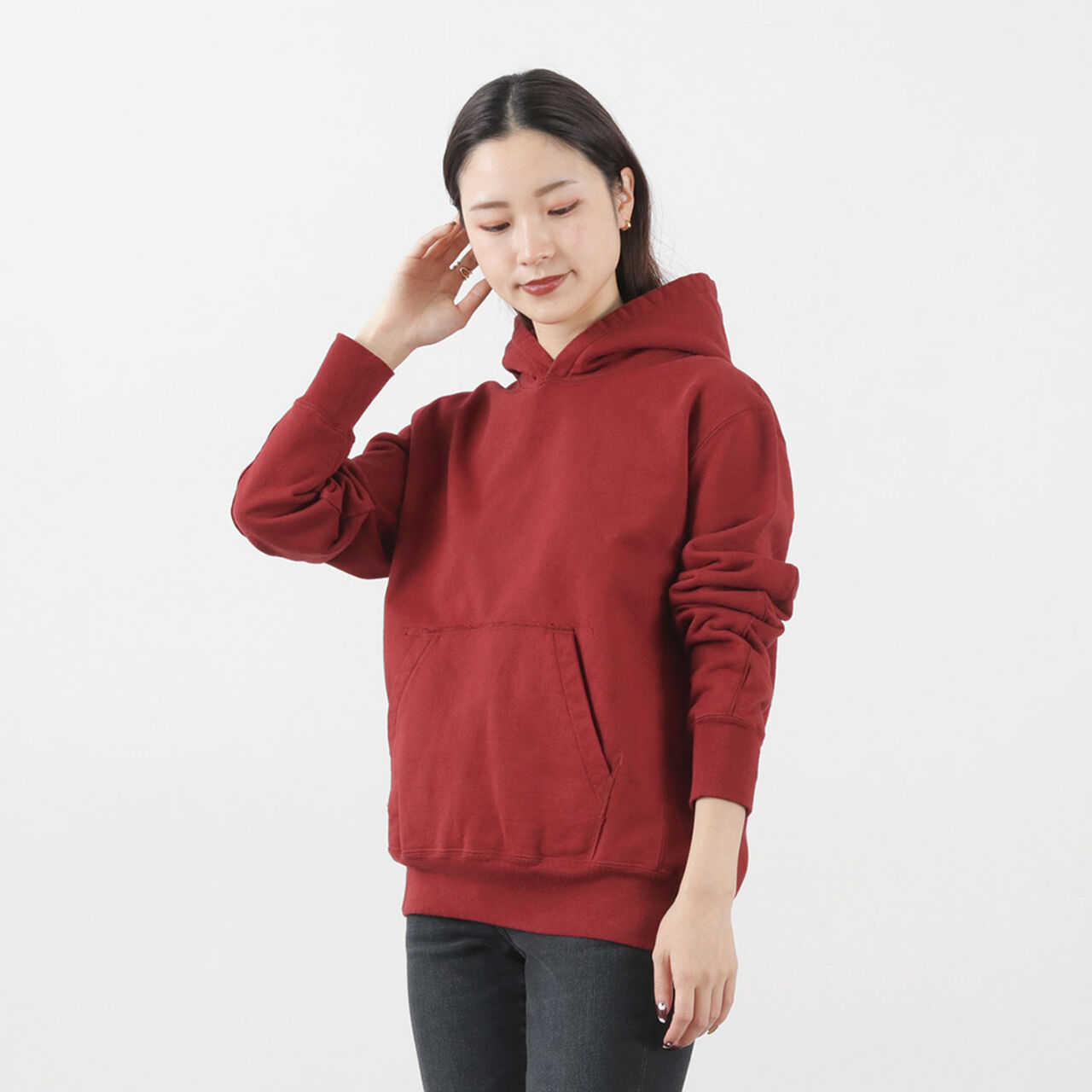 H&M dark red hoodie  Dark red hoodie, Red hoodie, Red hooded sweatshirt