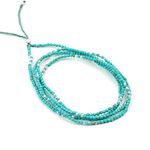 Howlite turquoise 2mm cut beads 2 way accessory,Blue, swatch