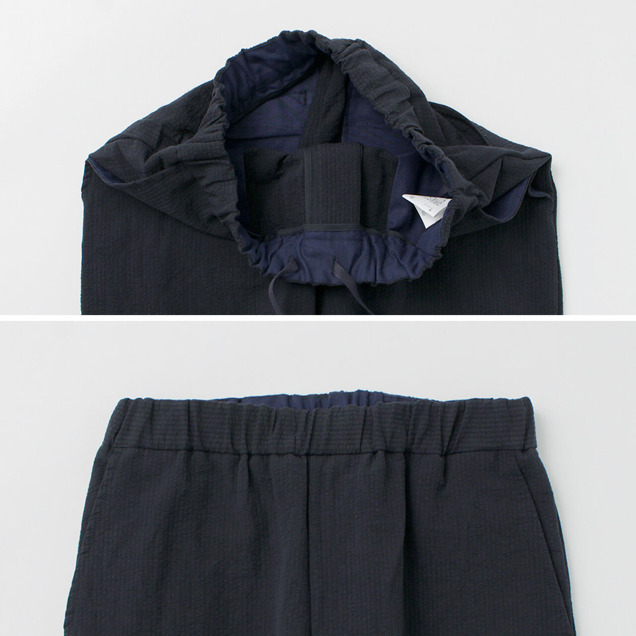 Cotton Linen Seersucker Easy Pants,, large image number 6