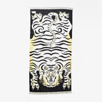 Tibetan Tiger blanket Towel,White, swatch