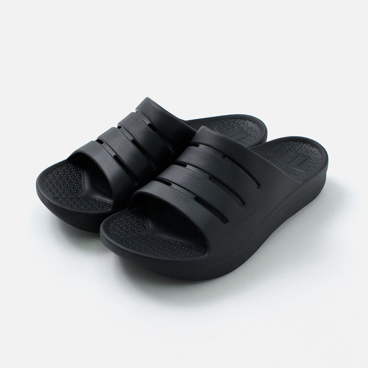 Slide Recovery sandals,Black, large image number 0
