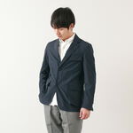 Cotton Nylon Tailored Hunting Jacket,Navy, swatch