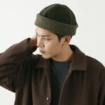 Vintage Wool Flannel Beanie,Green, swatch