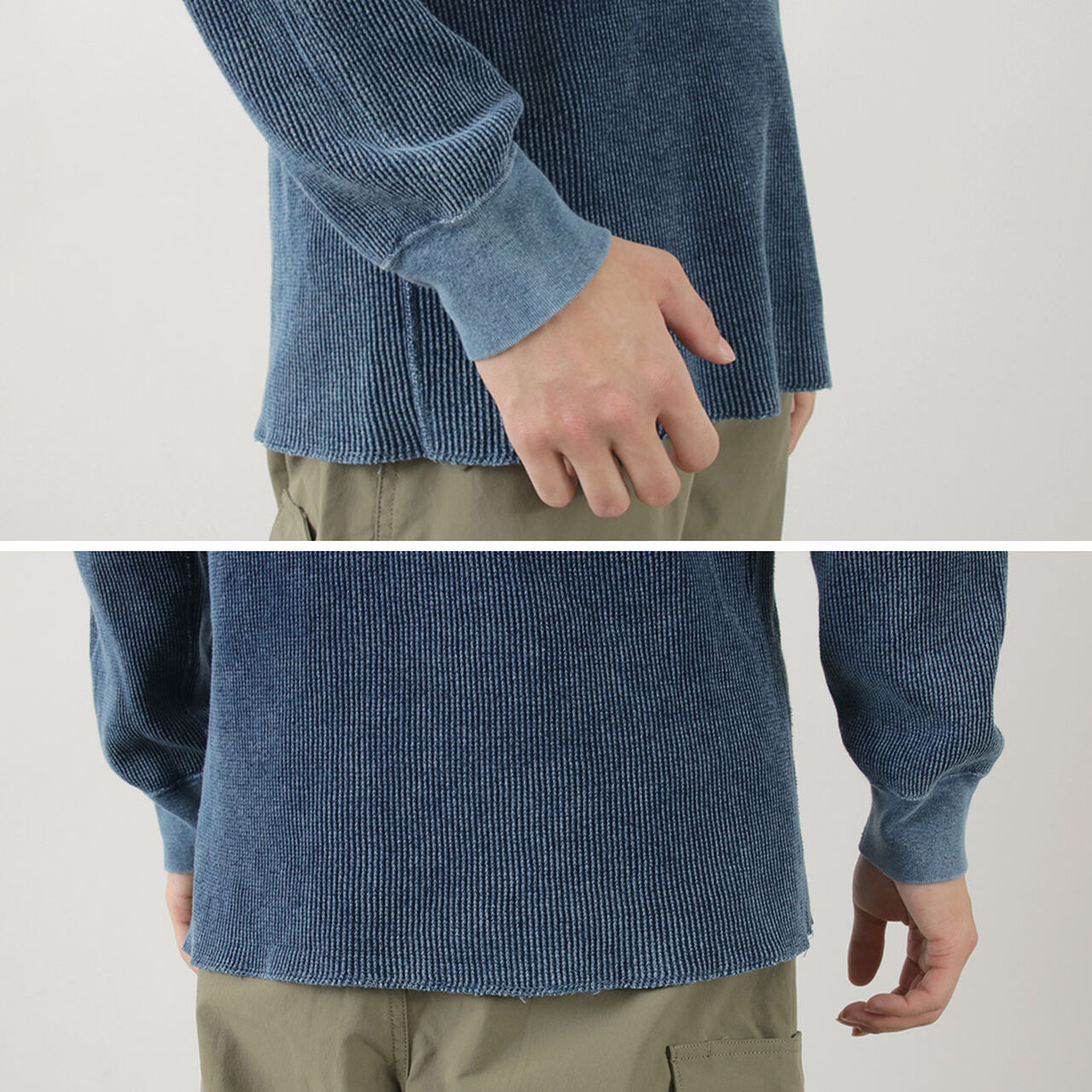 Indigo Long Sleeve Thermal T-Shirt,, large image number 8