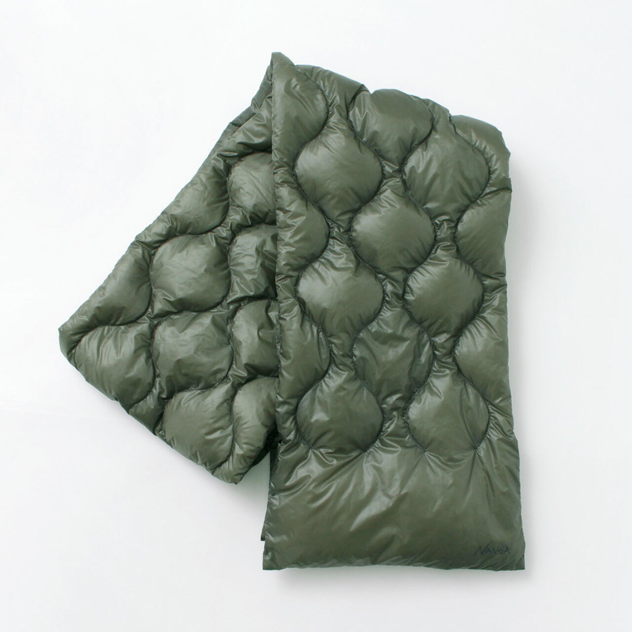 Onion quilt down scarf,Khaki, large image number 0