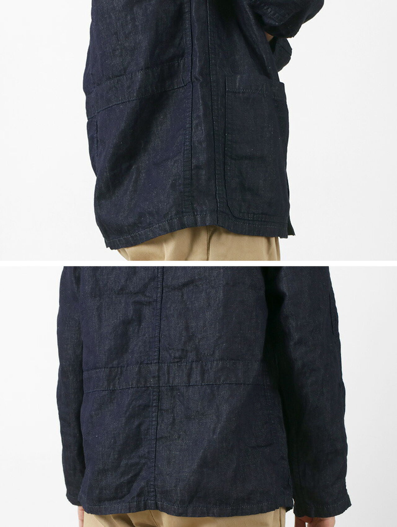 Special Order RJB7070 Summer French Coverall Jacket Cotton Linen Denim,, large image number 9