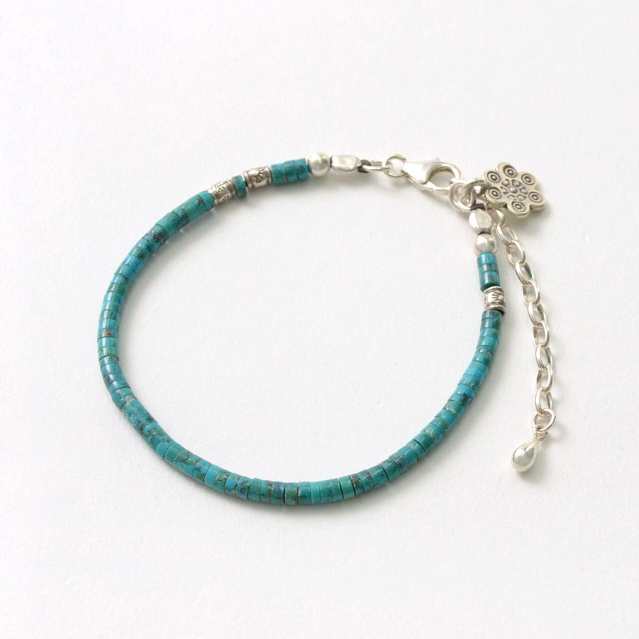 Turquoise Beaded Anklet,, large image number 0