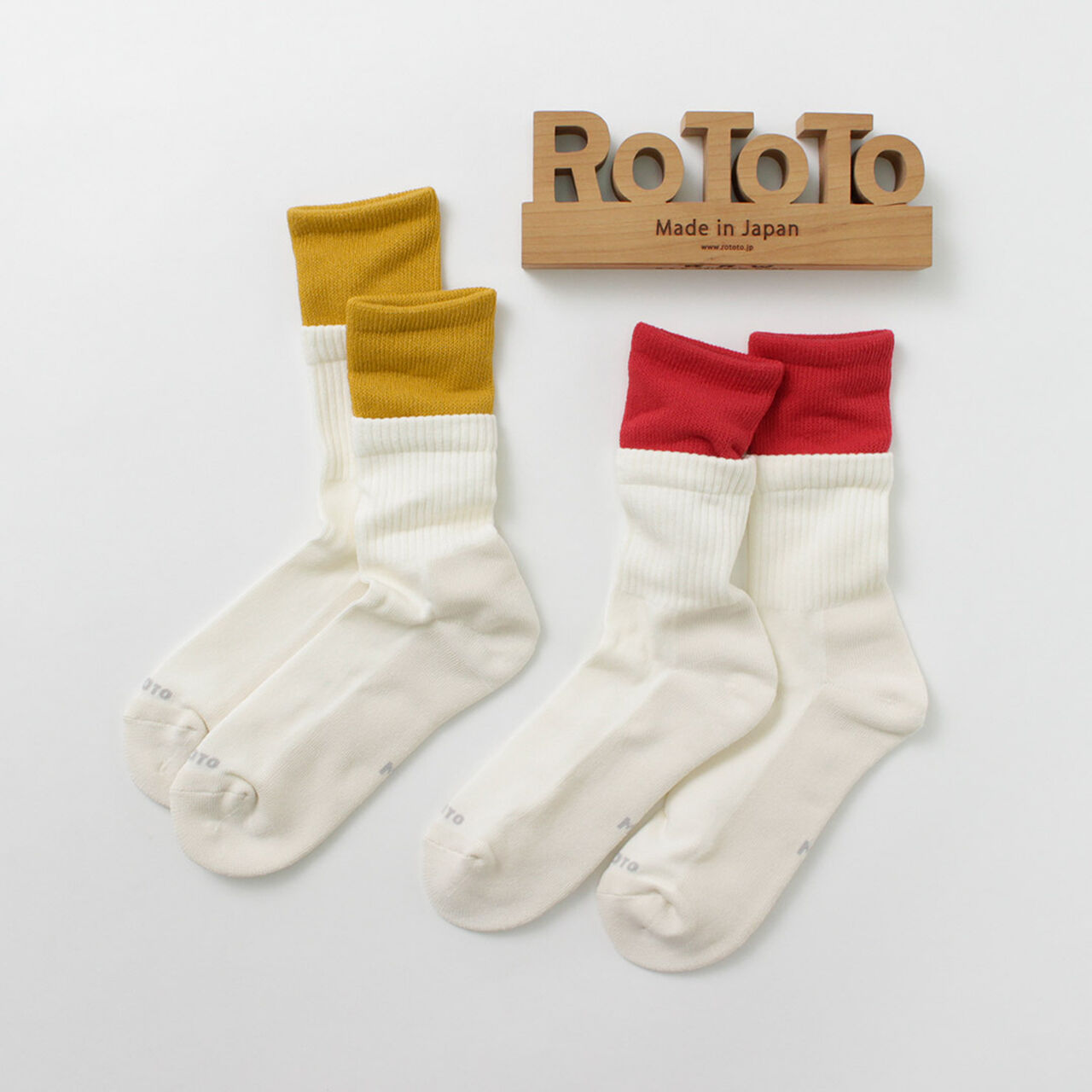 R1421 Organic cotton double layer crew socks,, large image number 3