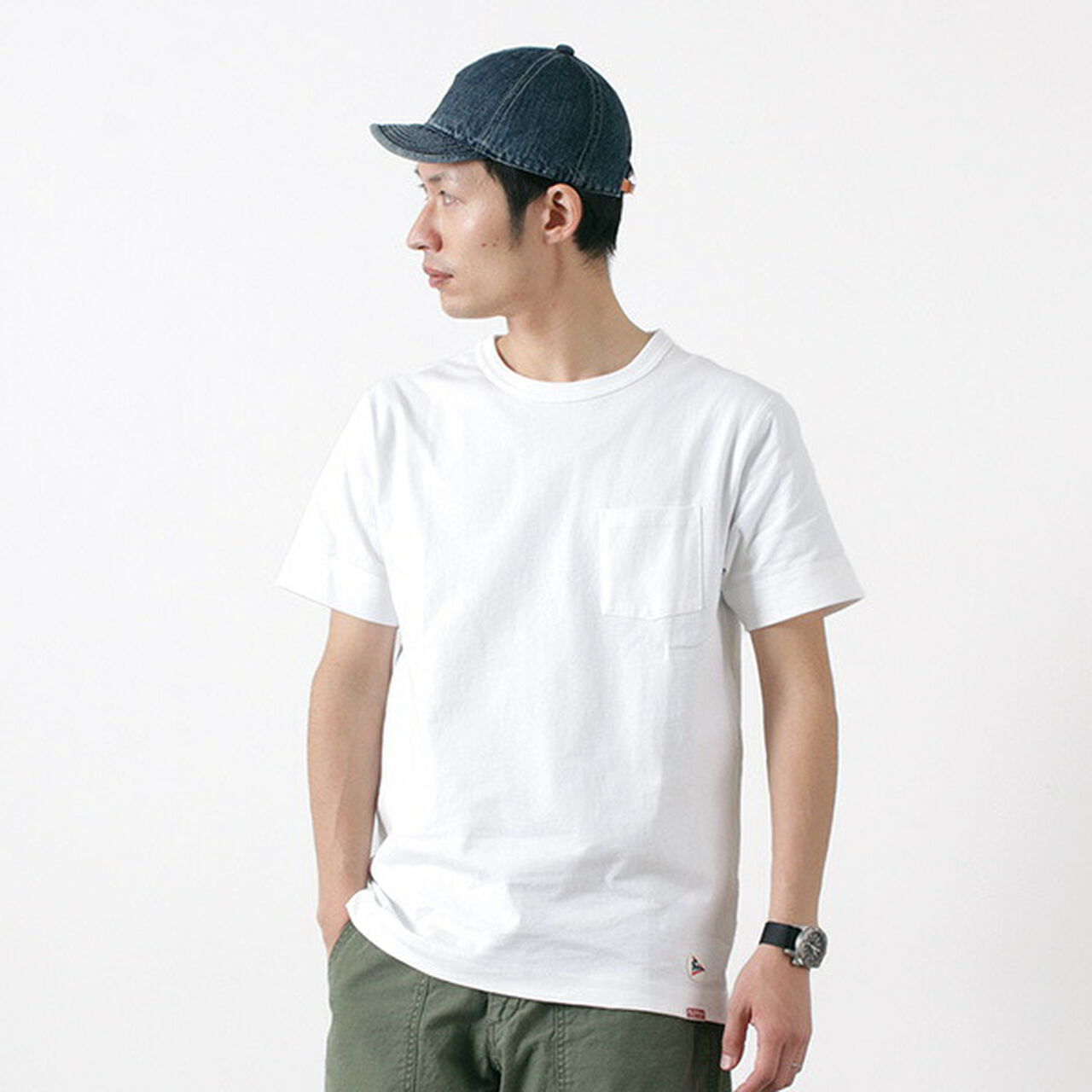 Pocket Crew Neck T-shirt / Short Sleeve,White, large image number 0