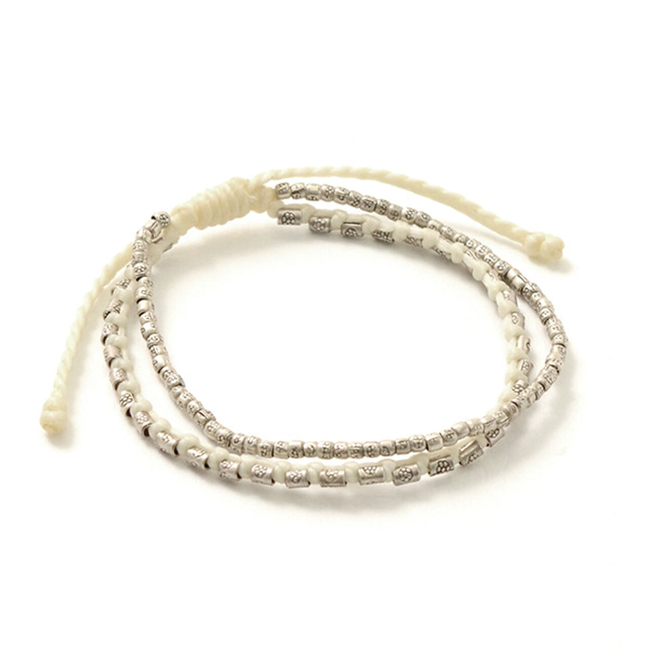 Double strand bracelet with silver waxed cord,, large image number 16
