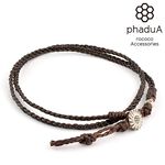 Braydid 1mm Leather 2 Wrap Anklet,Brown, swatch