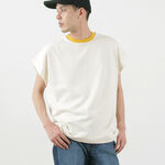 Open Ended French Sleeve T-Shirt Solid,White, swatch