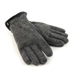 Knitted gloves Herringbone twill,Grey, swatch
