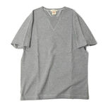BR-8145 Small knitted vintage gusset short sleeve crew neck T-shirt,Grey, swatch