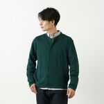 Dress wool knit crewed cardigan,Green, swatch