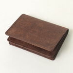 Pueblo leather card case,Brown, swatch