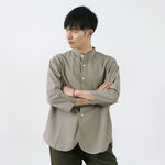 Special order FRC006 military dump band collar shirt,Grey, swatch