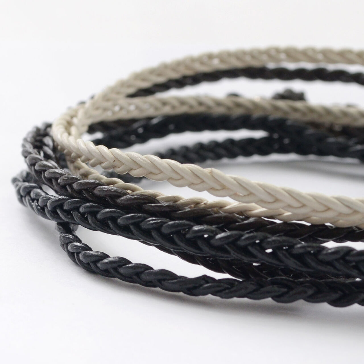 Braided 1mm Leather 2 Wrap Anklet,, large image number 4