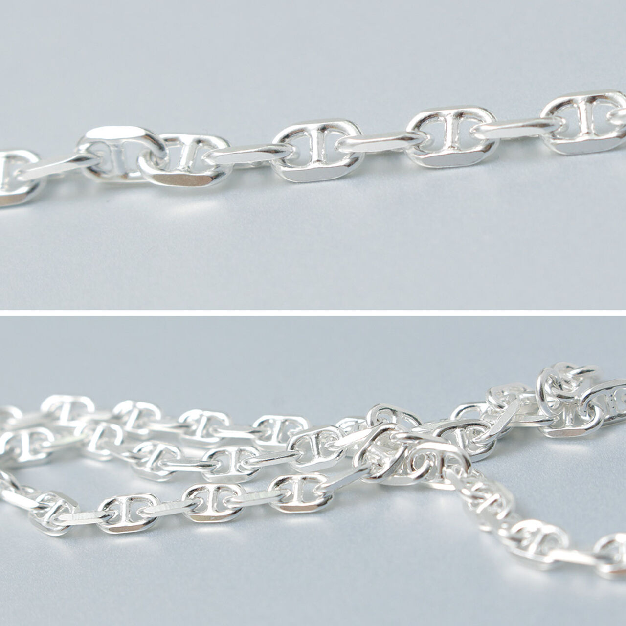 Semi solid anchor chain anklet 925 silver,, large image number 5