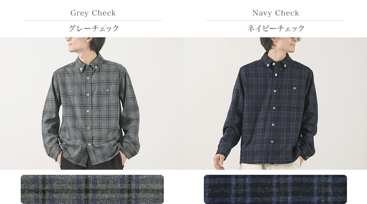 Craft Wool Check CPO Button Down Shirt,, large image number 2