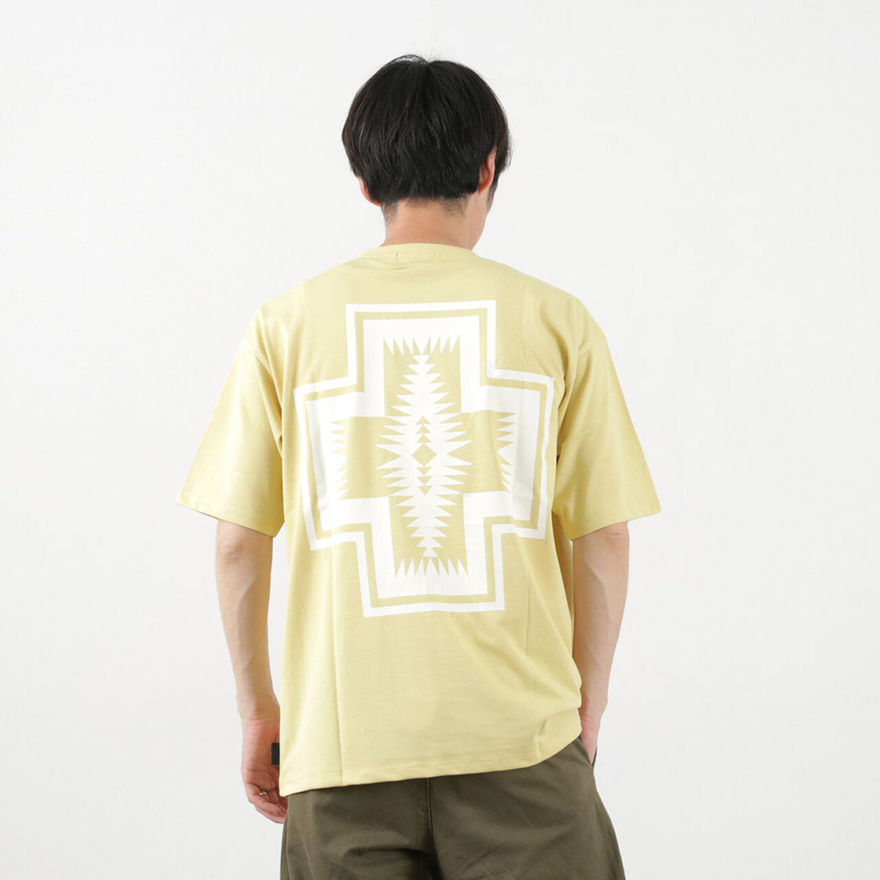 Back Print Pocket T-Shirt,Yellow, large image number 0