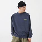 Raglan Sleeve Back Print Pullover Sweatshirt,Navy, swatch