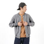 Inverse Weave Snap Button Crewneck Sweatshirt,Charcoal, swatch