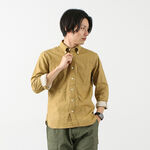 Stretch plain flannel button-down shirt,Multi, swatch