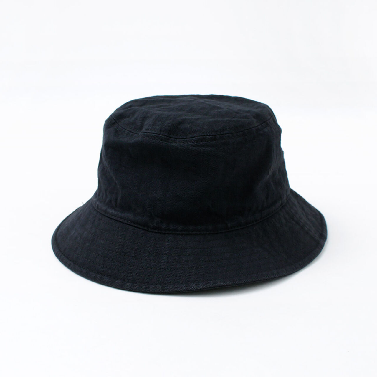 Bespoke Vintage Herringbone Bucket Hat,Black, large image number 0