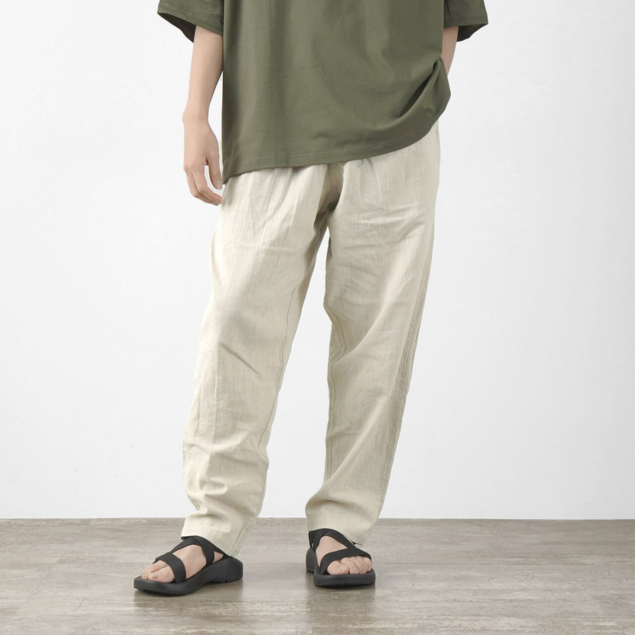 Track trousers Linen,SandBeige, large image number 0
