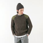 Ribbed Crew Knit,Brown, swatch