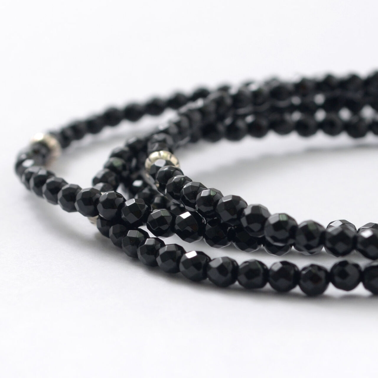 Black onyx bead necklace,, large image number 4