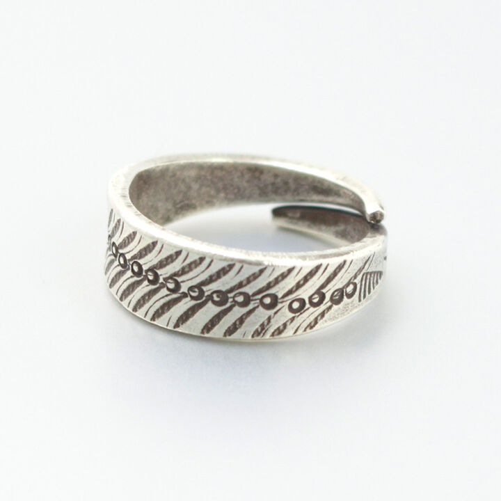 Wide silver ring